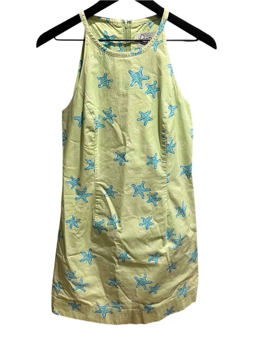 Vintage Lilly Pulitzer Starfish Shift Dress Green Blue Size 6